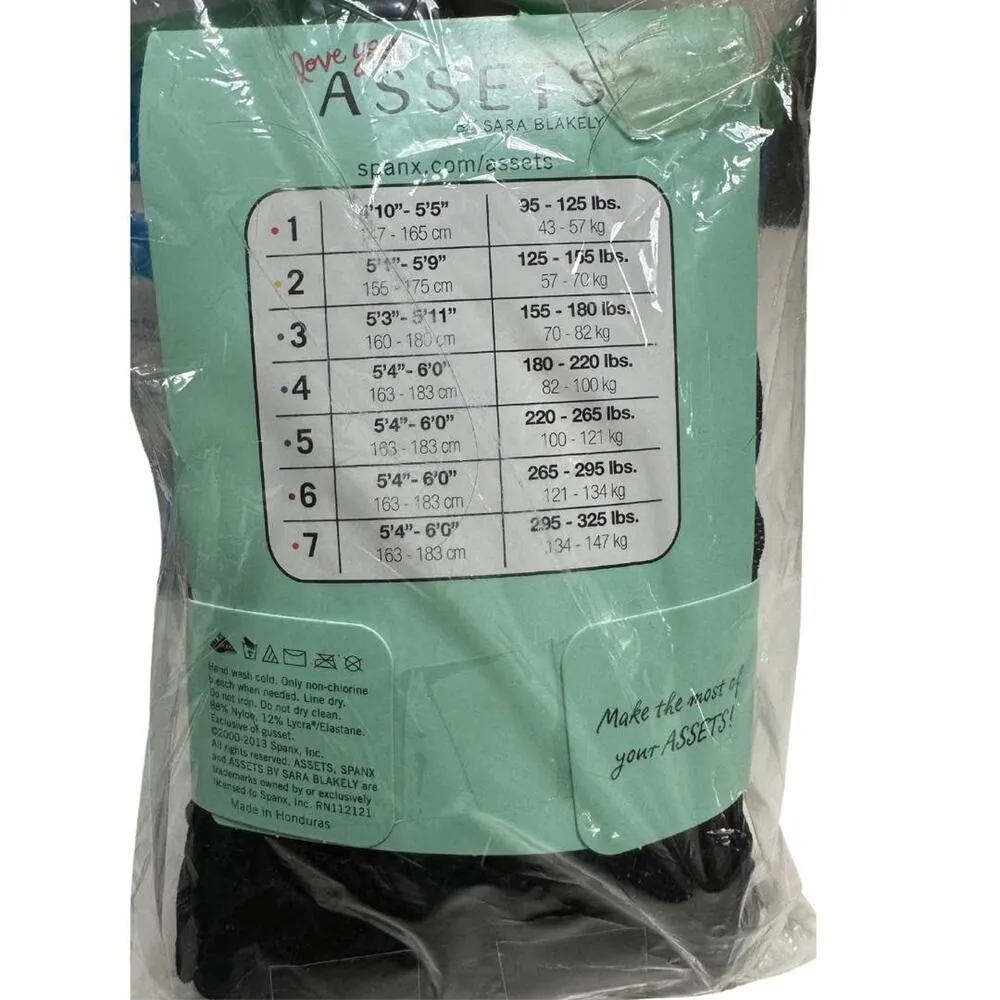 ASSETS BY SPANX Textured Wishbone Stockings Shapewear Tummy Control Tights 2 S - Image 4