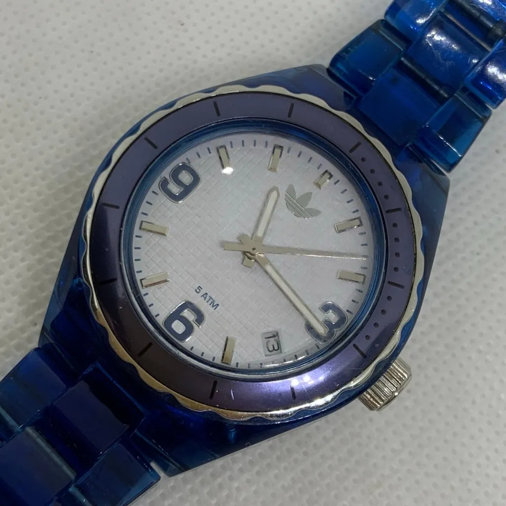 Adidas Cambridge ADH2552 women watch blue tone 35mm round case 7” running - Image 2