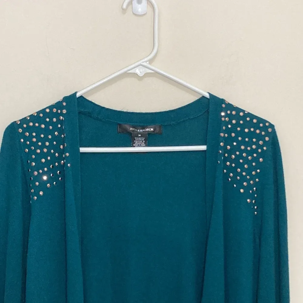 89th & Madison Women’s Cardigan Size Medium Blue - Image 3