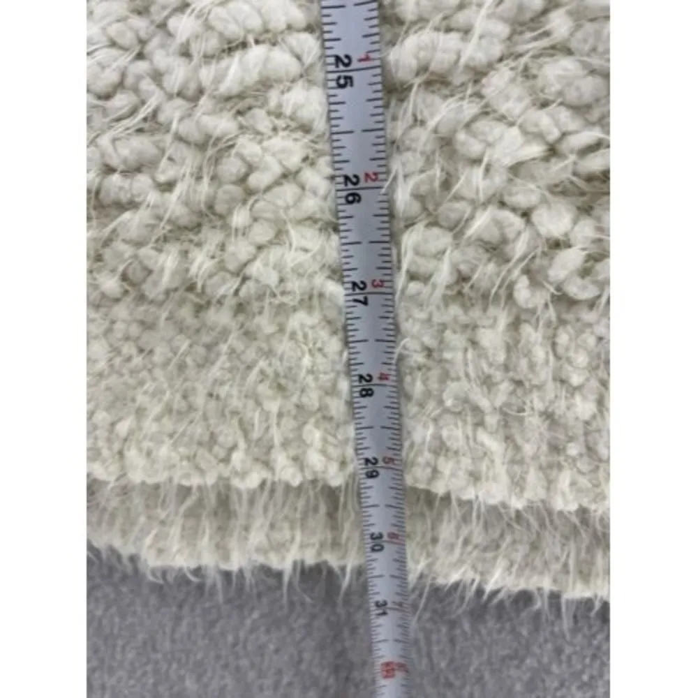 Trouve Women's Sweater Dress Solid White Long sleeve Size Medium Large Mock Neck - Image 5