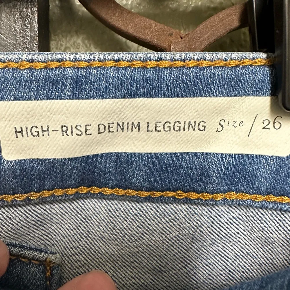 Anthropologie high rise denim legging jeans - Image 3