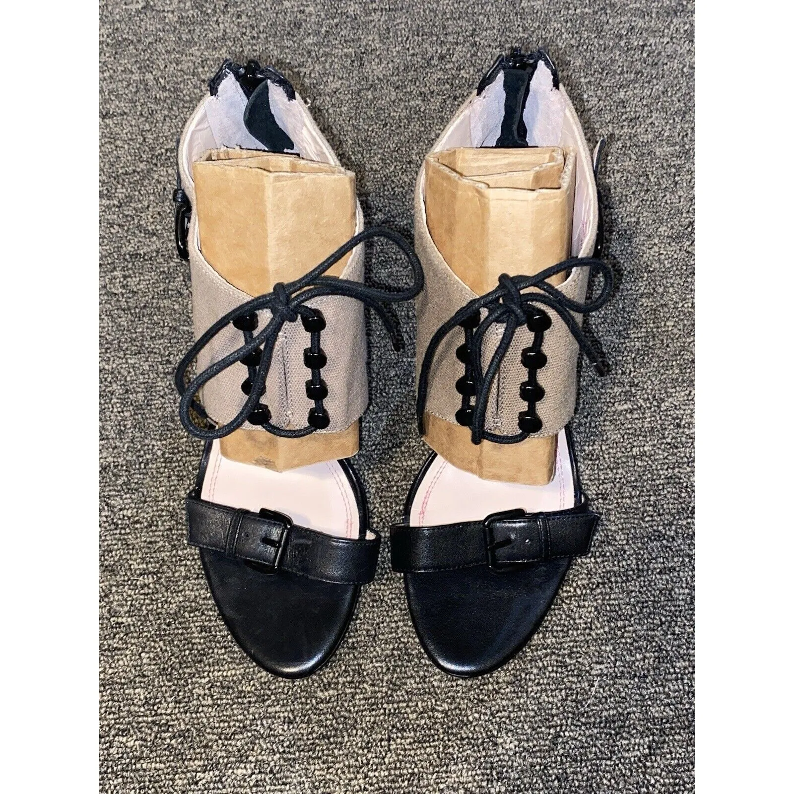 Women's Plenty Tracy Reese Lure heels size 38.5 USA Size 8 MSRP $149 Tan - Image 8