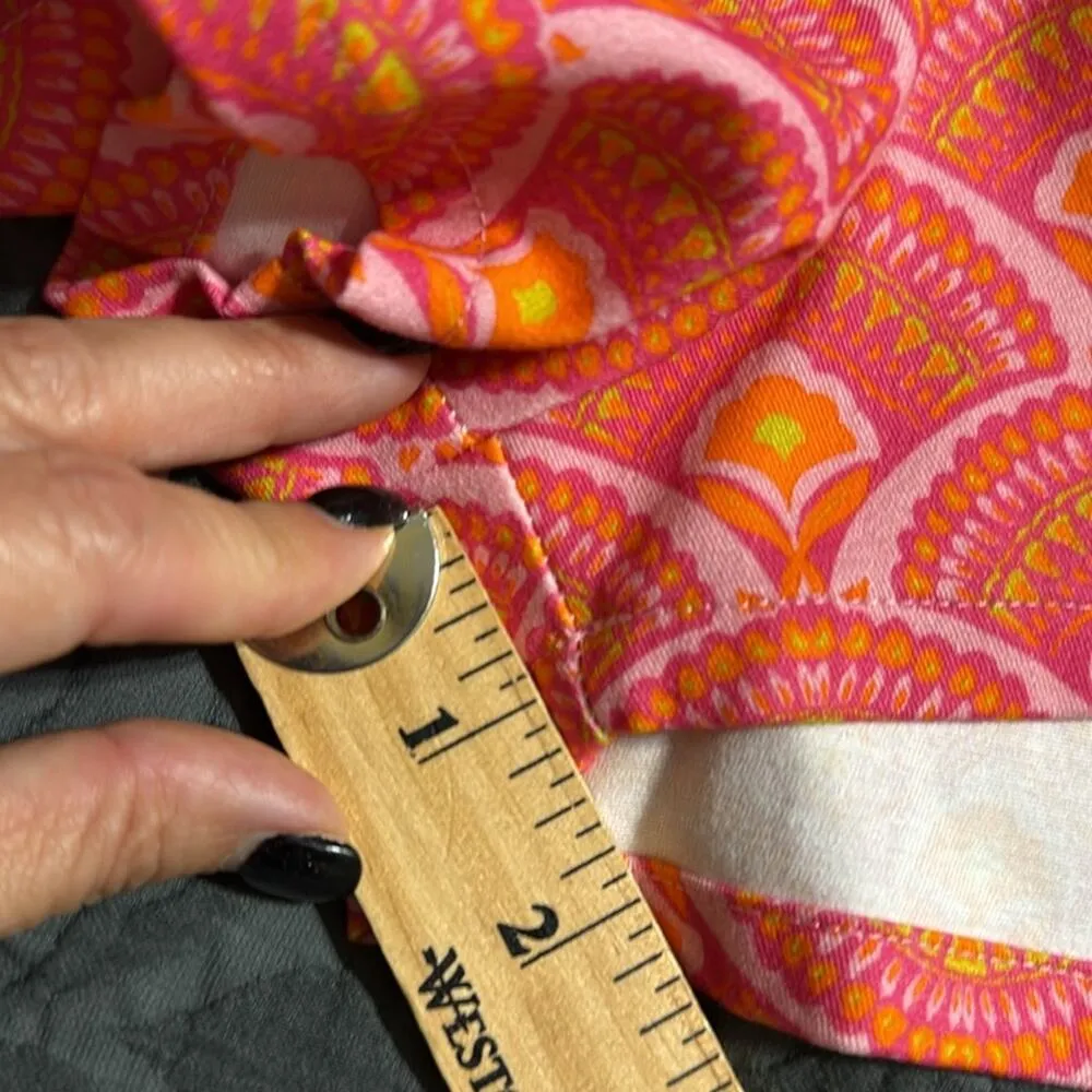 Corey Lynn Calter women’s size large The Ricky short sunset pink fan flower NWT - Image 9