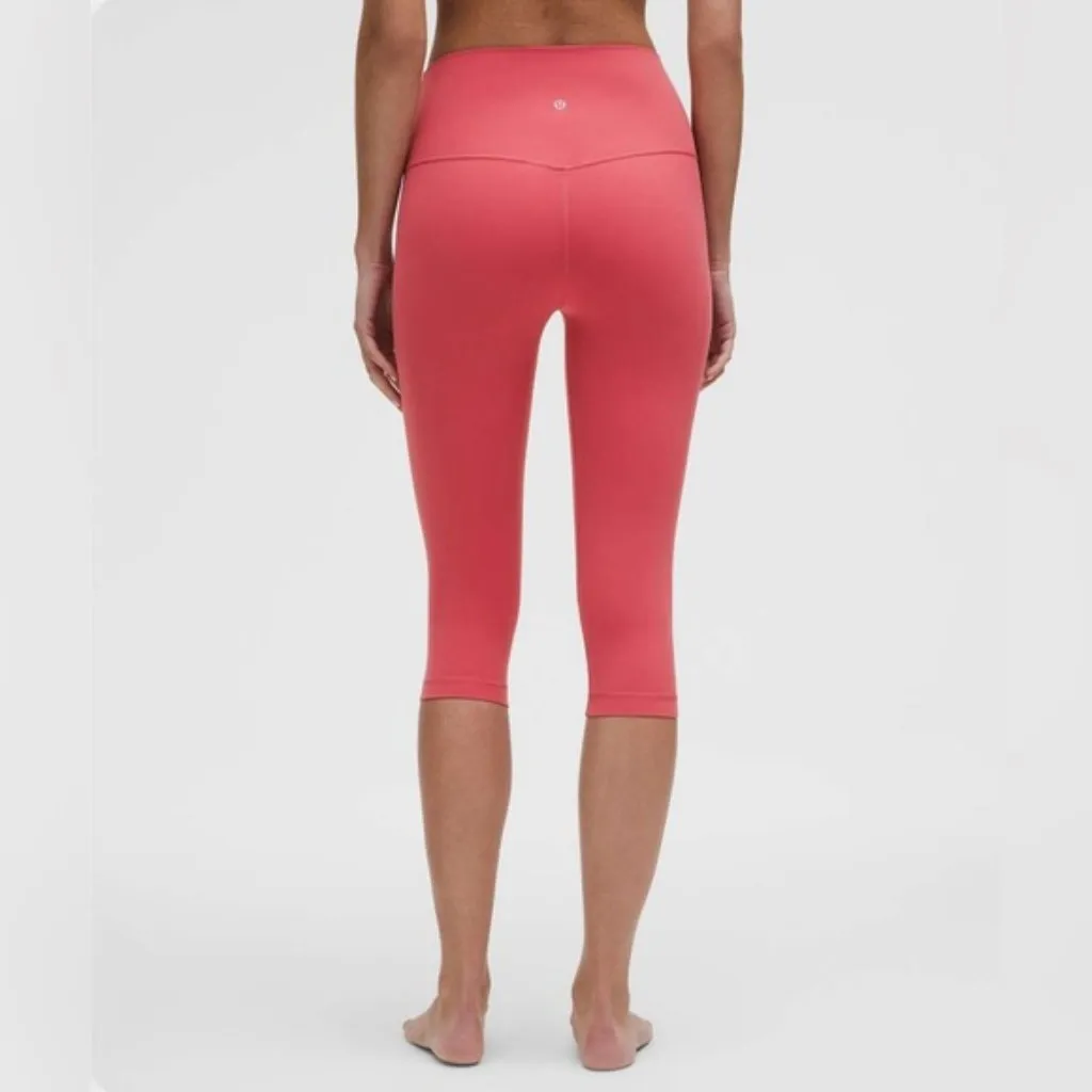 Lululemon 2022 NULU Align Crop 17” High-Rise Crop Desert Red pink CAPRI 8 / M - Image 4