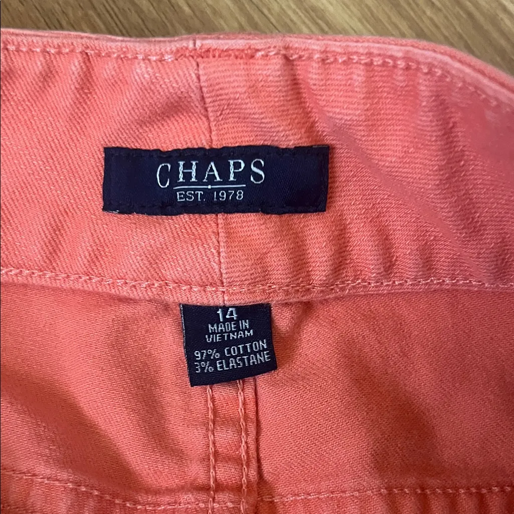Chaps Vibrant Coral Claris. Jean material size 14 - Image 2