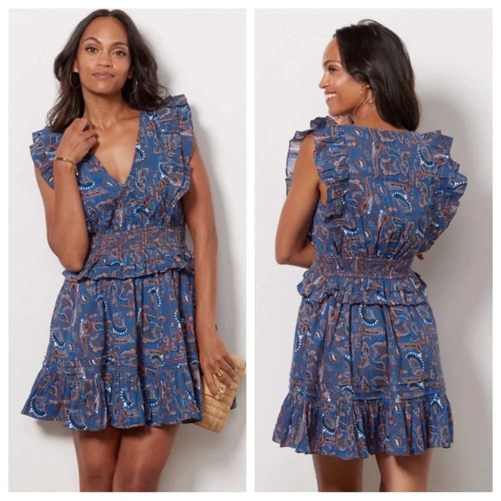 Cleobella Elara Ruffle Mini Dress Size Large - Image 13