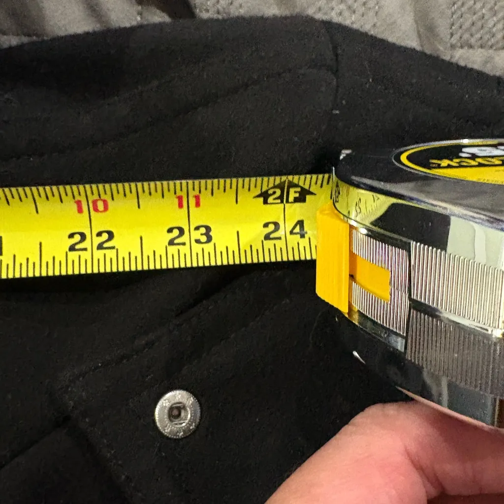 Express Black Wool Moto Lined Jacket With Zipper Pockets; EUC Size Medium - Image 6