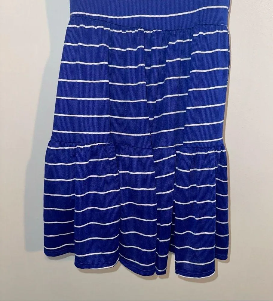 See You Monday (LA) Blue & White stripe T-shirt Dress vs Tunic Top Size medium - Image 14