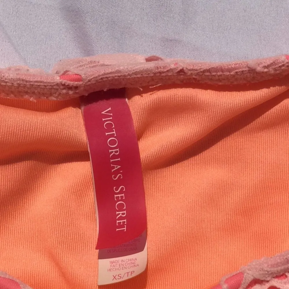 VS pink neon lace overlay sports bra XX - Image 7