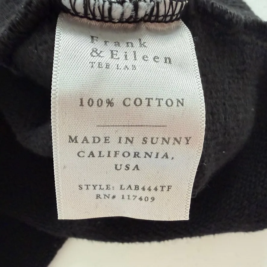 Frank & Eileen Isabelle Funnel Neck Dress Black Fleece Size Small Midi Cotton - Image 5