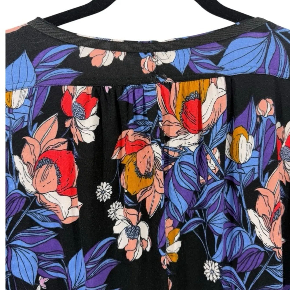 NWT Free‎ People Keepin On Floral Printed Blouse Top Black XS - Image 12