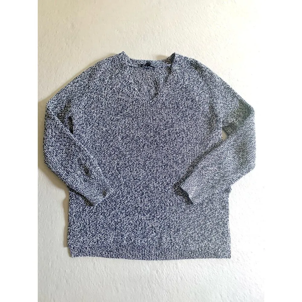 Athleta Switchback Pullover Sweater Cozy Merino Wool Black Marl Top XXS - Image 2