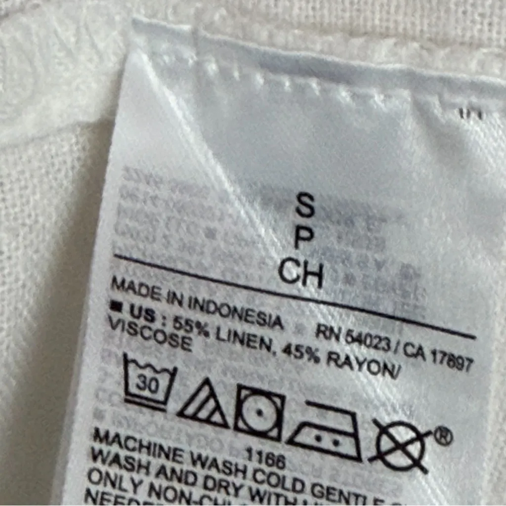 Old Navy Dress Calla Lily Mini Linen Blend Strappy Square Neck Off White Ivory - Image 11