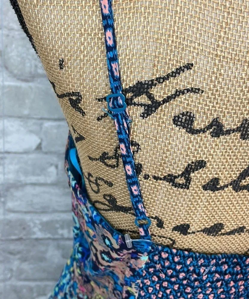 Fire Los Angeles Blue Mix Media Dress - Image 4