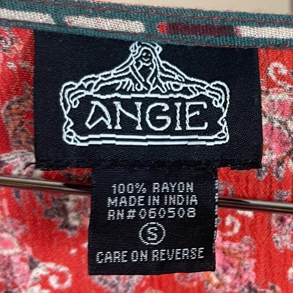 Angie Size Small Floral Boho Flutter Sleeve Flowy Sun Dress Cottagecore Hippie - Image 8