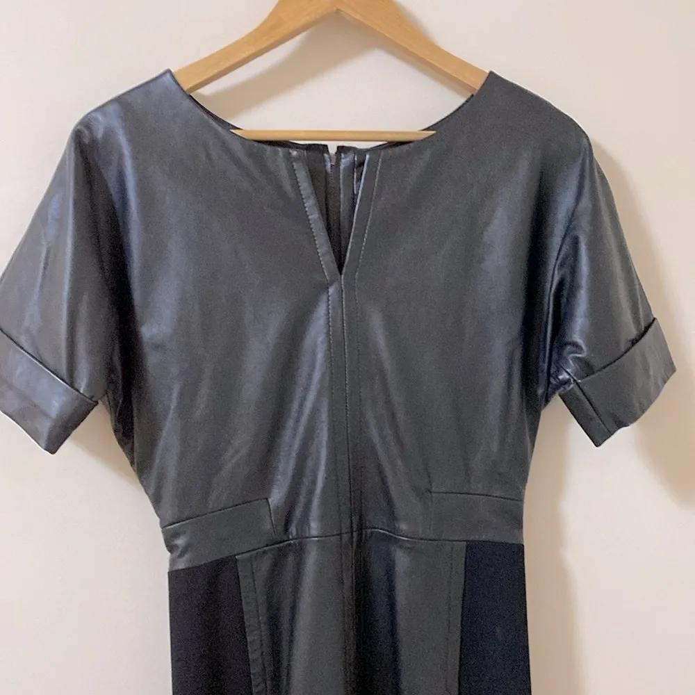 French Connection - Black Leather dress size 2 - Image 2