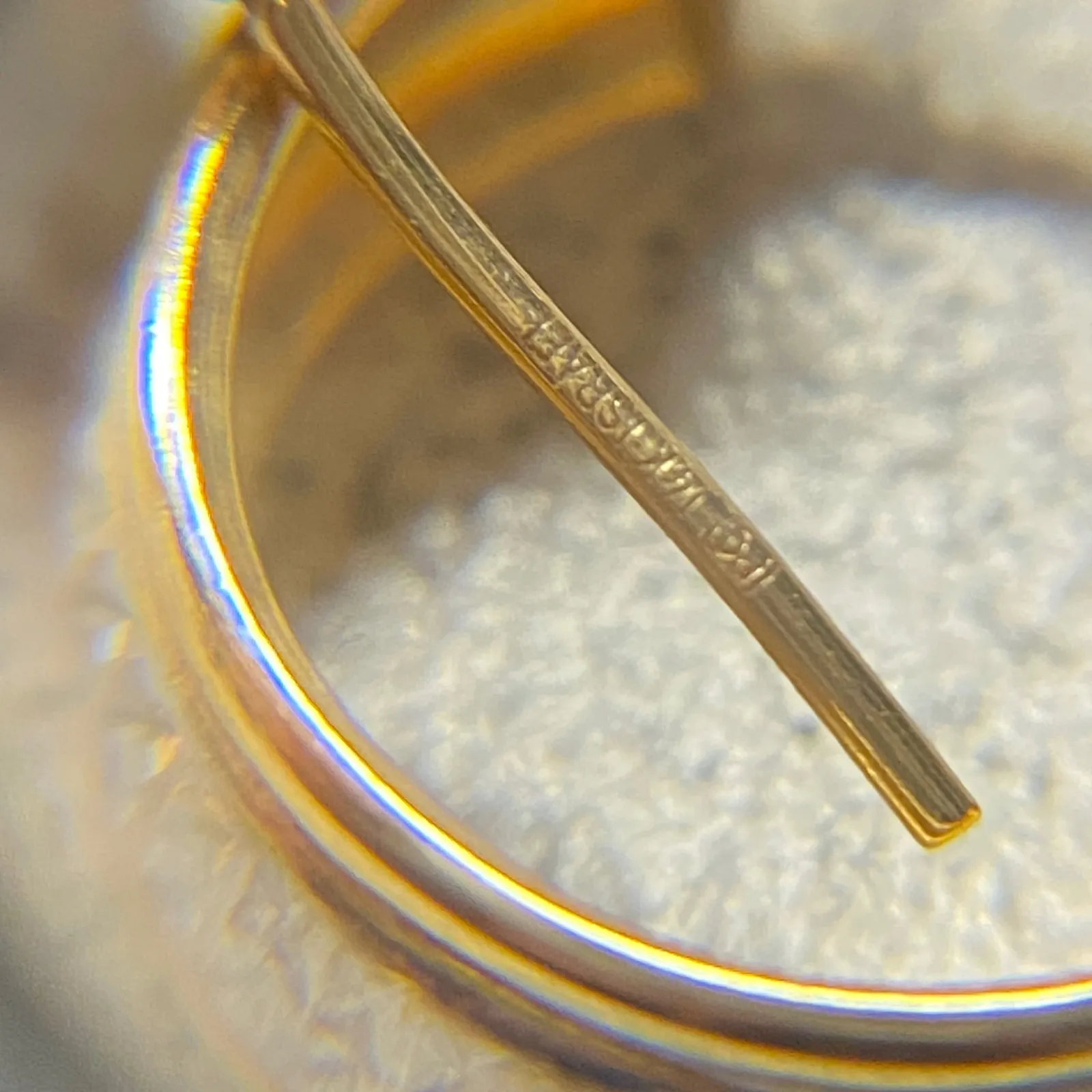 Vintage 14K Israel Two Tone Diamond Cut Hoop Earrings Elegance Feminine Gold - Image 7