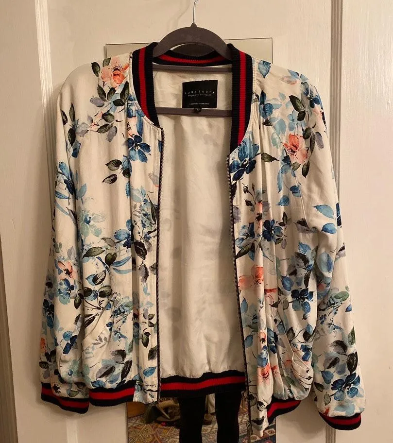 Sanctuary Floral Havana Bomber Jacket - Image 5