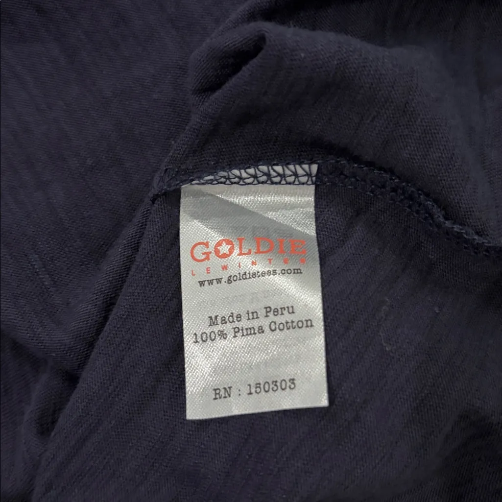 New With Tags Goldie Lewinter Metallic Tipped Ringer Tee Sz L - Image 7