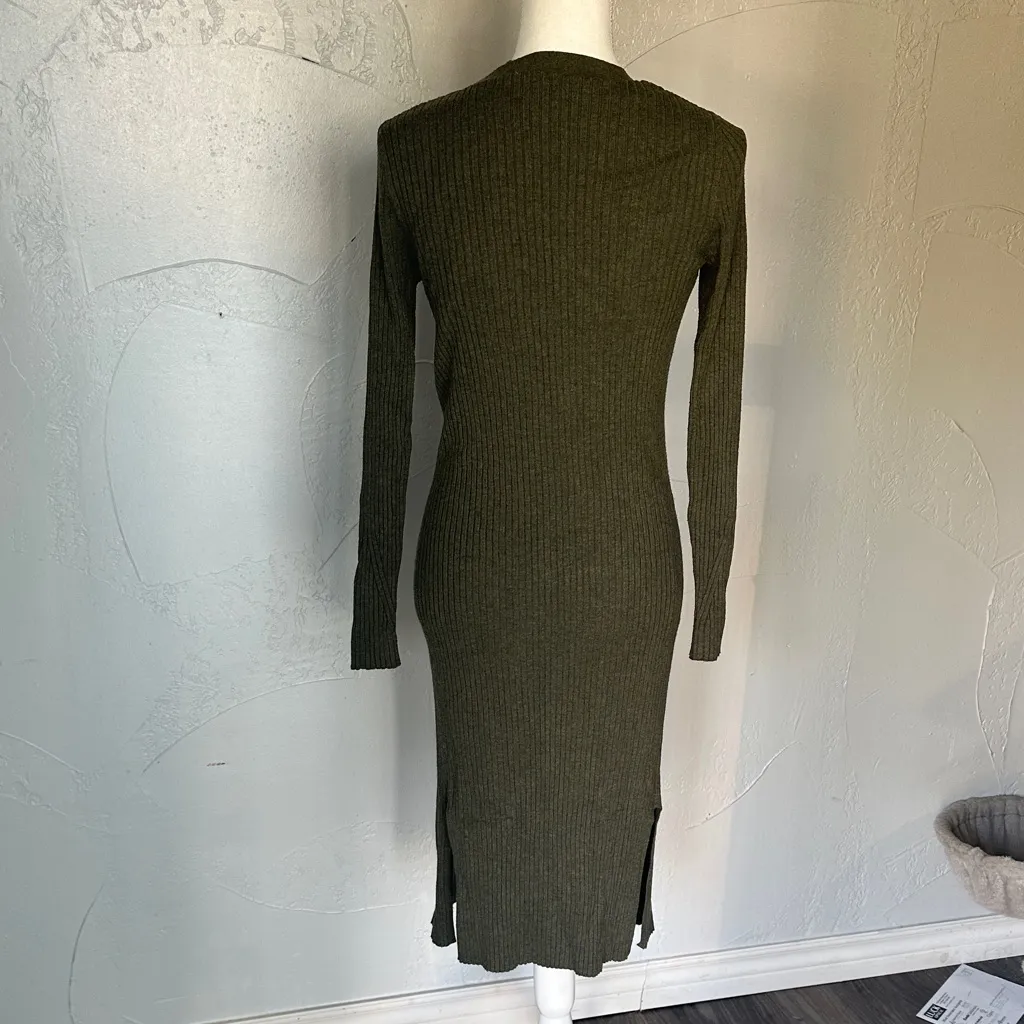 Prologue Olive Green Midi Dress - Image 5