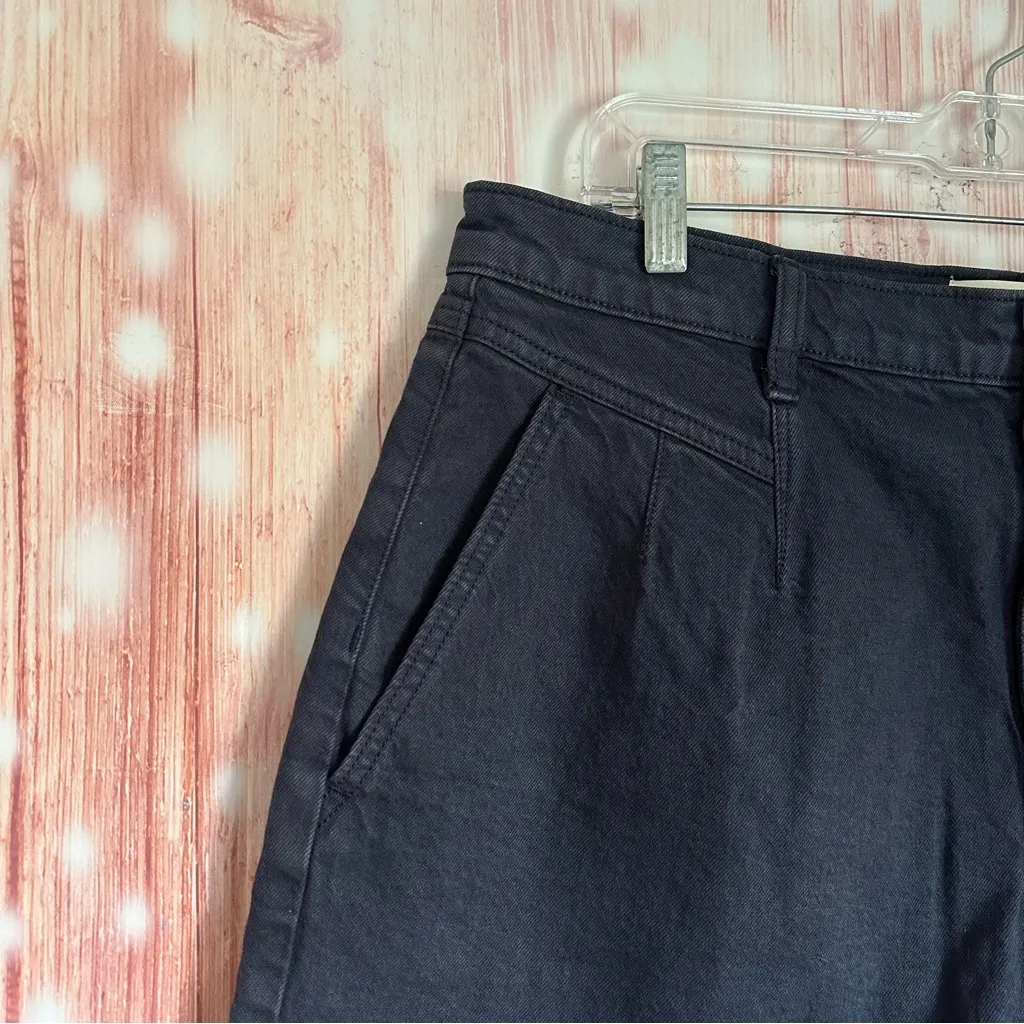 Universal Thread Black High Rise A Line Midi Denim Shorts Size 14 - Image 4