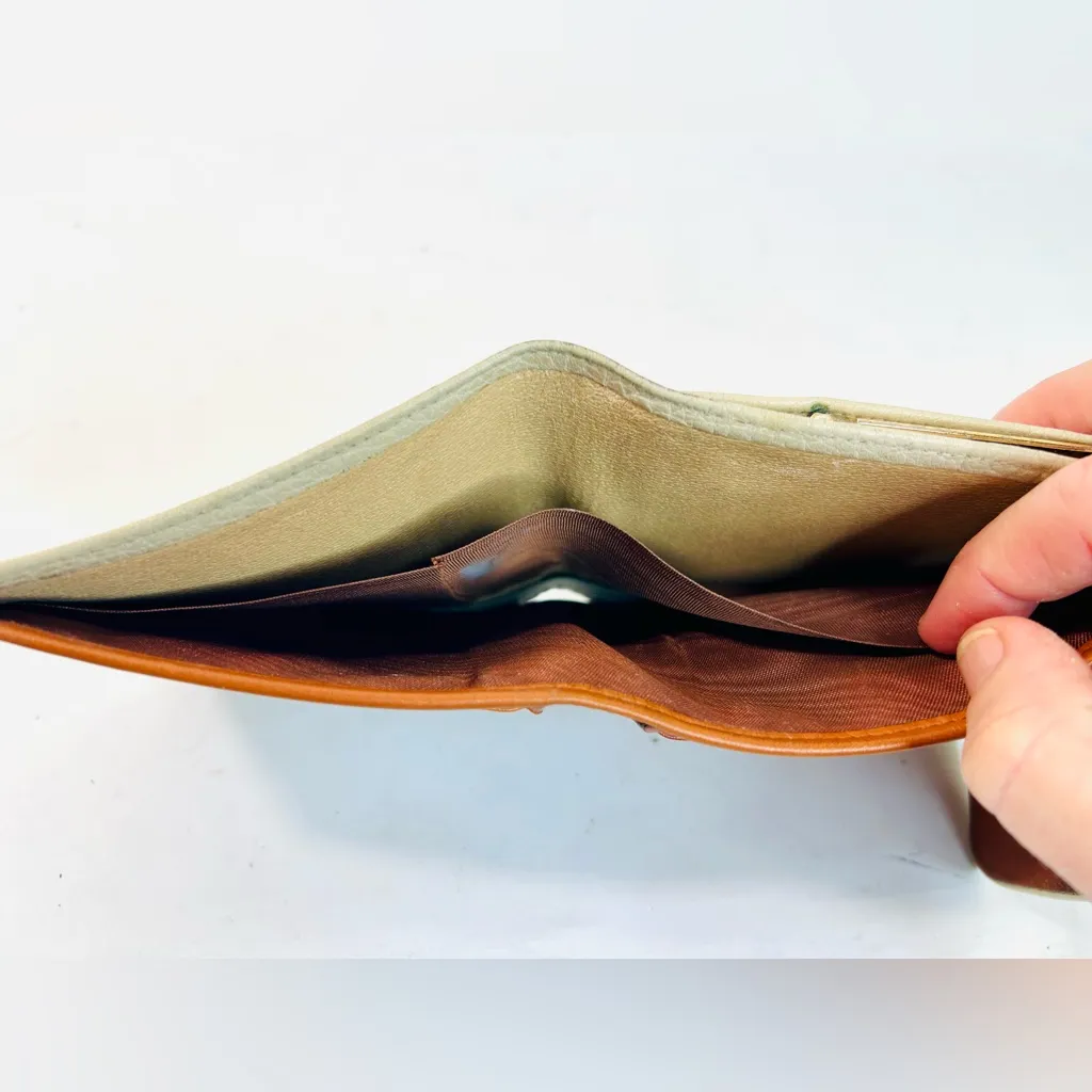 Dooney & Bourke Vintage Wallet, Bone All Weather Leather, British Tan, Kisslock - Image 11