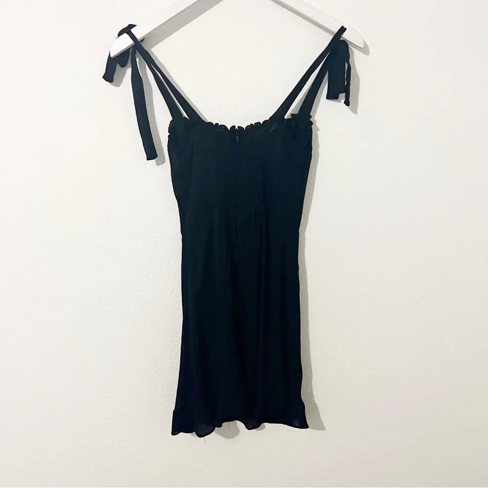 Reformation Christine Dress Black Mini cocktail Anthropologie Size 2 - Image 8