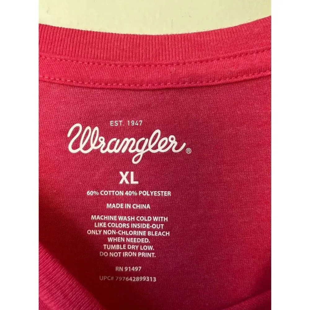 Wrangler Graphic T-Shirt XL Cotton/Polyester NWT - Image 2