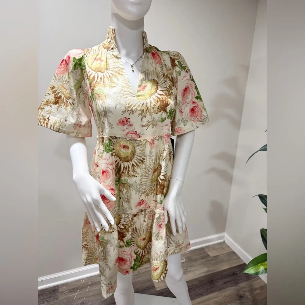 Tuckernuck Crawford Dress S Sun Faded Floral Mini Ruffle Cotton Dress NWT - Image 10