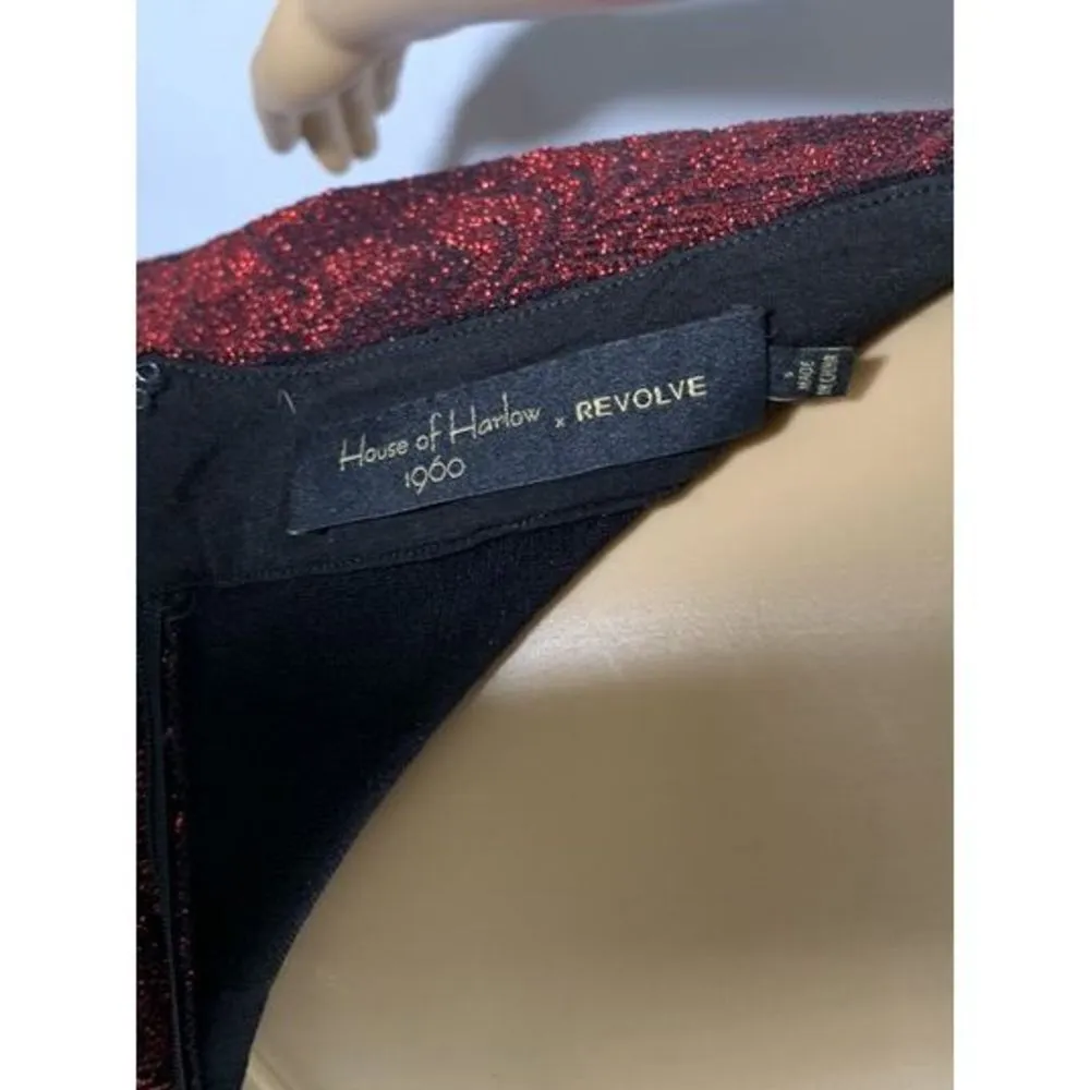 House Of Harlow X Revolve Lynette Jumpsuit Garnet Red Black Floral Size Small - Image 8