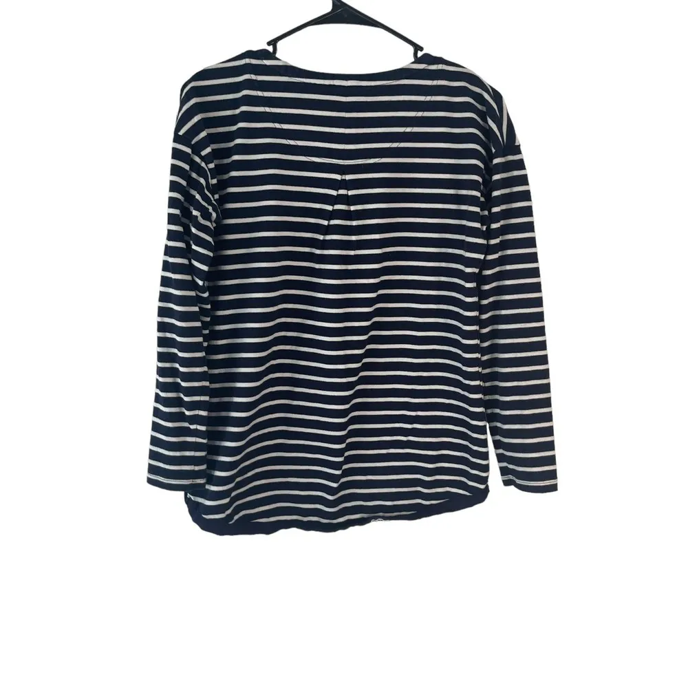 Joules Women's Size XS Nautical Striped Blue White Long Sleeve Top‎ - Image 4