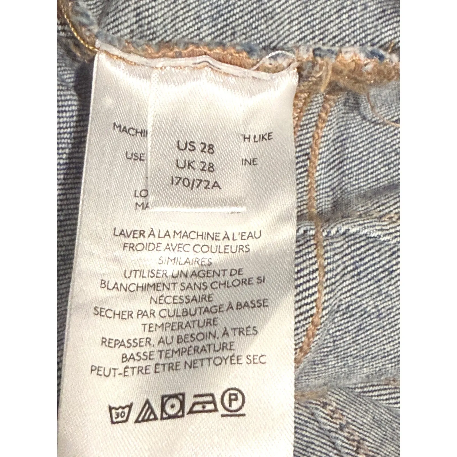 Free People Sunburst High Waisted Skinny Jeans Medium Wash Womens 28 - Image 4