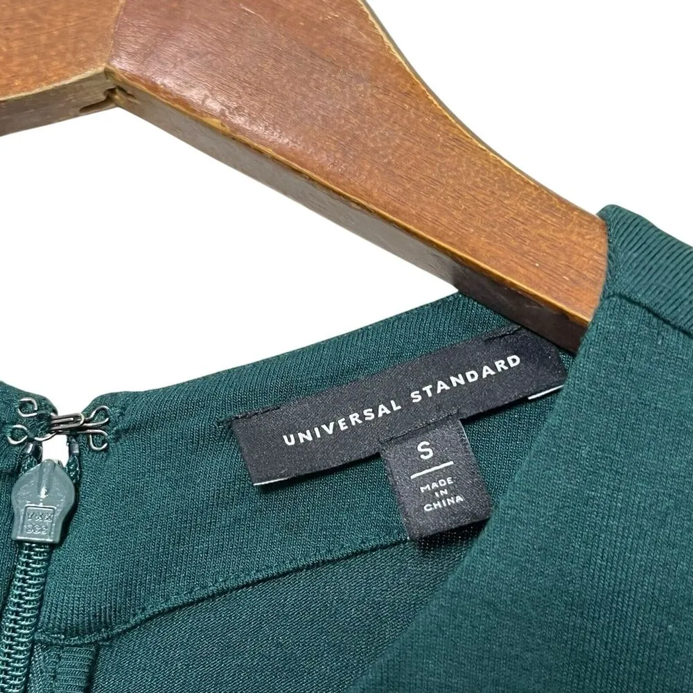 Universal Standard Devi Jersey Midi Dress Green Women’s Size 14-16 Shirt Style - Image 11