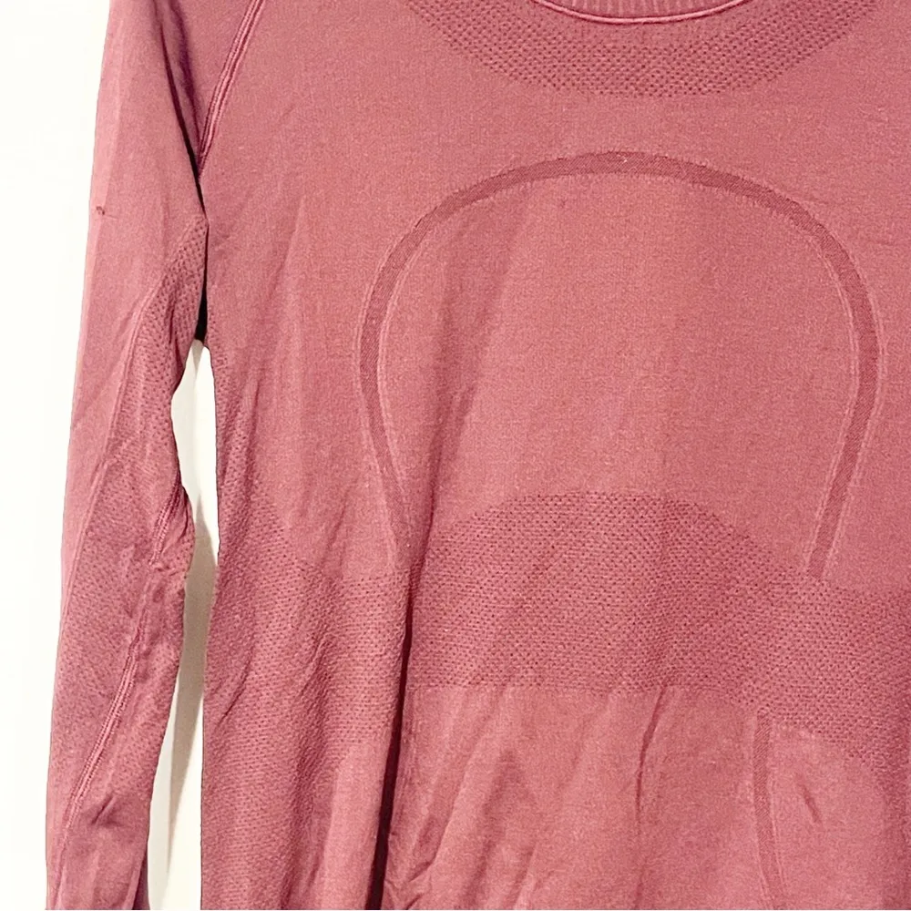 Lululemon Size 10 Seamless Swiftly Breathe Long Sleeve Savannah Athletic Workout - Image 3