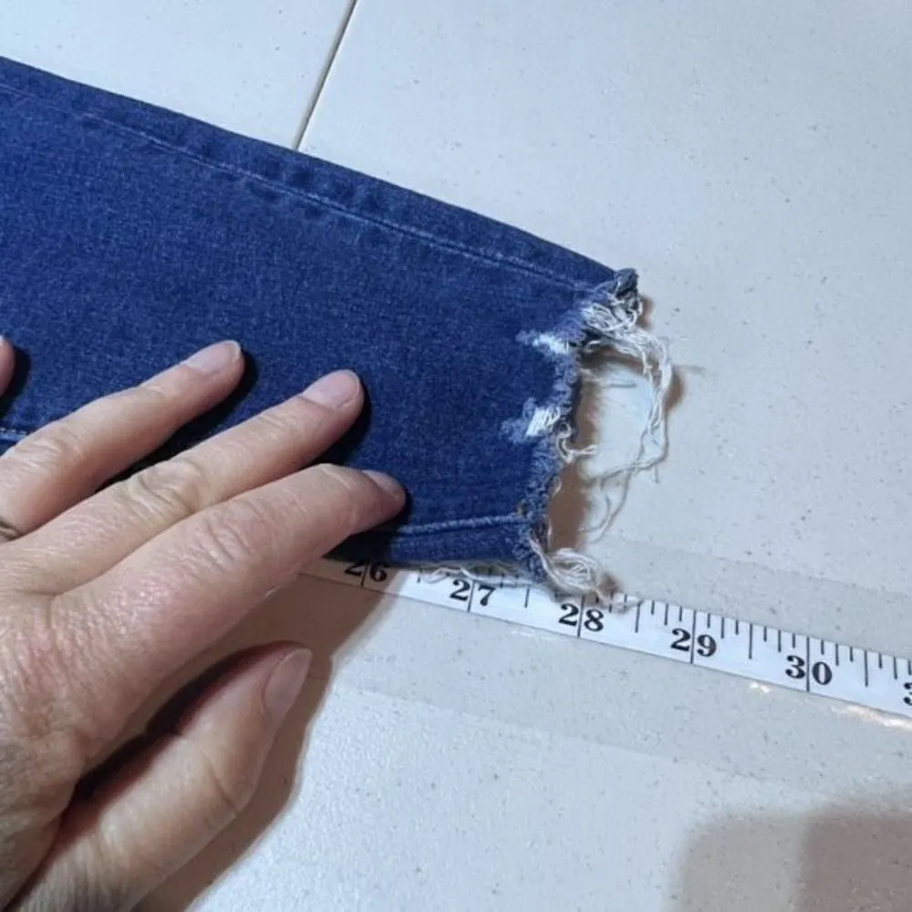 American Eagle Outfitters Women's Distressed Curvy Jegging Jeans Blue Denim Sz 0 - Image 12