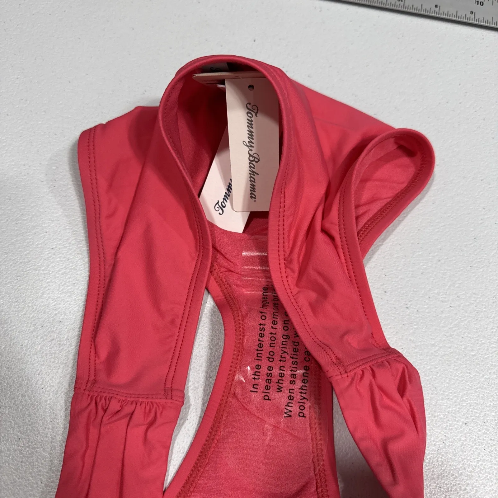 Tommy Bahama Women's Pearl Side-Shirred Hipster Bikini Bottom Sz. XL Coral Coast - Image 6