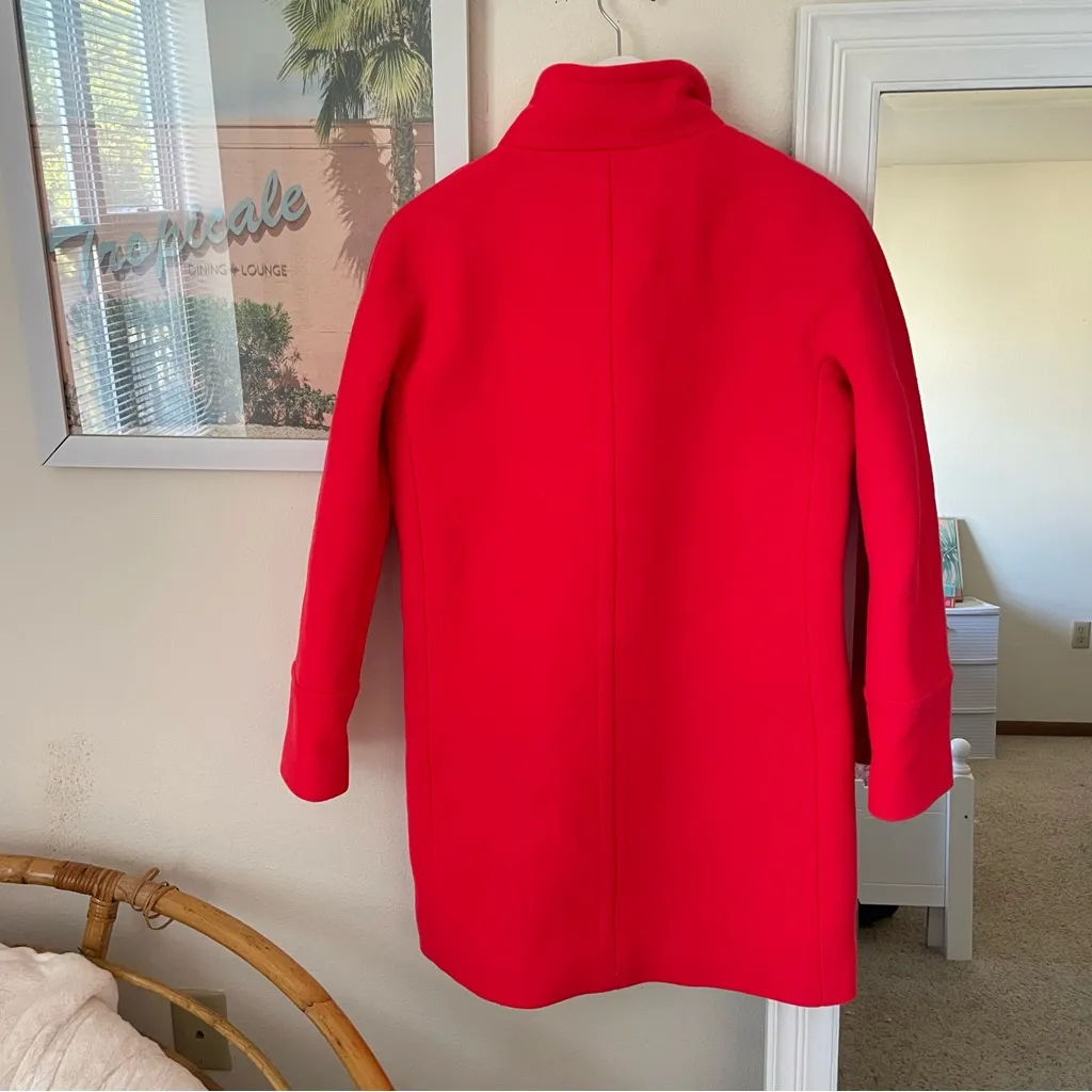 J. Crew Stadium Cloth Nello Gori Cocoon Jacket Wool Coat Size 0 - Image 6