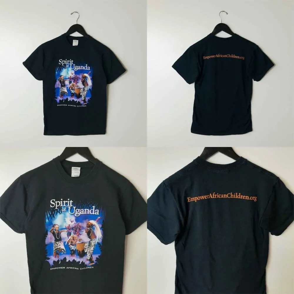 Y2K Vintage Spirit Of Uganda Empower African Children T Shirt Graphic Tee Small - Image 10