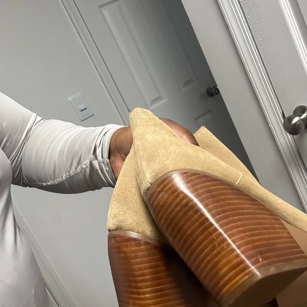 Tan Suede Knee-High Boots - Image 11