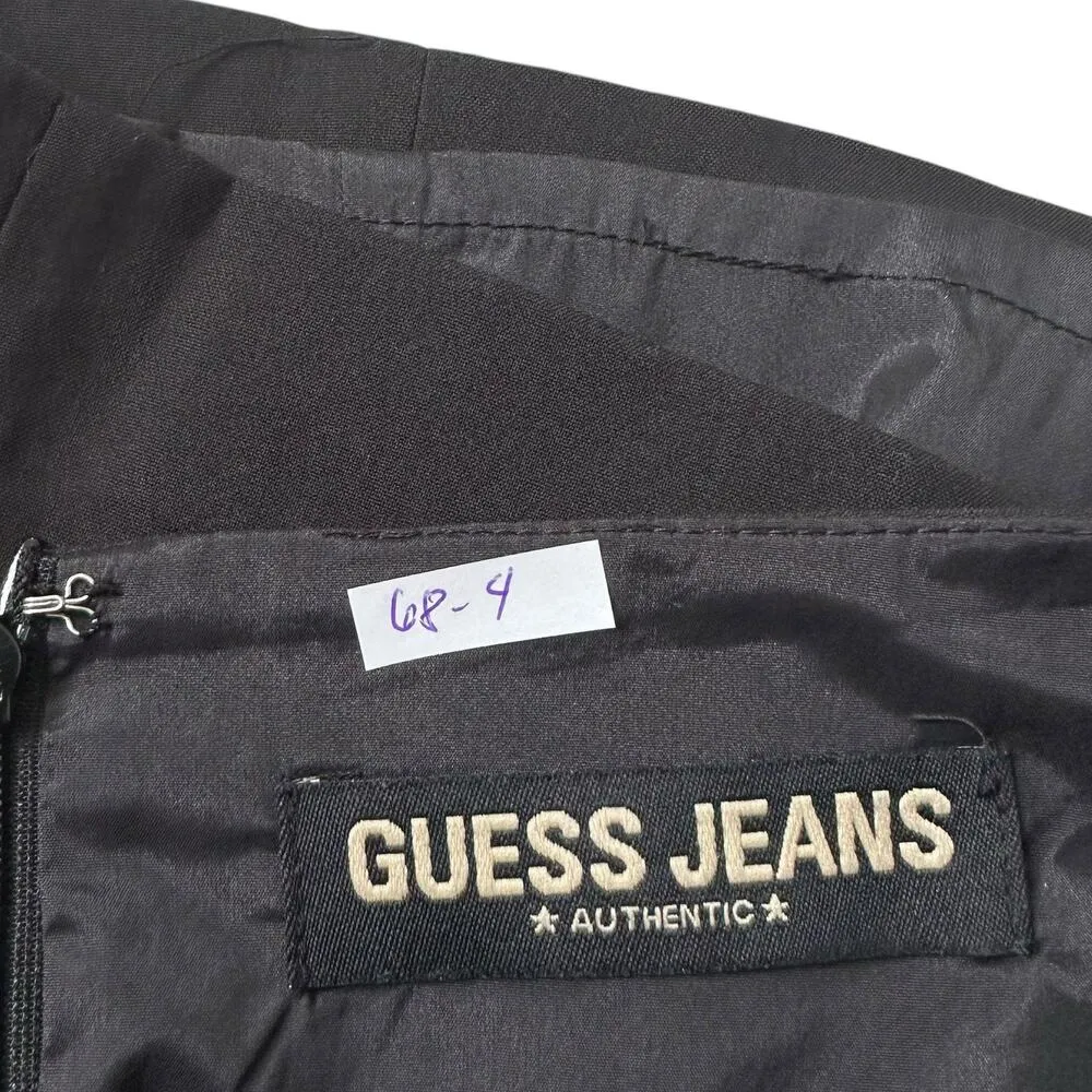 Guess Black High Rise Lined Straight & Pencil Mini Skirt Women Size 28 | 68-4 - Image 4