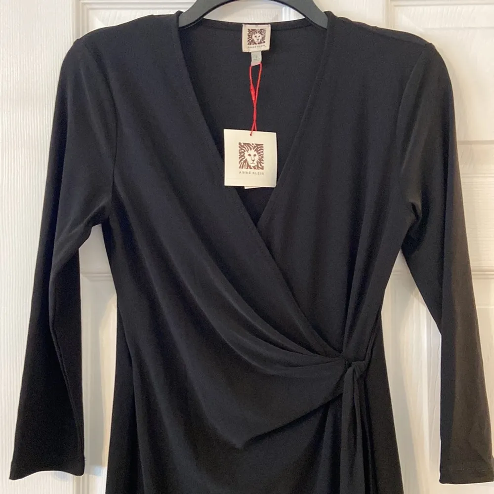 Ann Klein Dress size 4 brand new color black length 36” bust 30” - Image 5