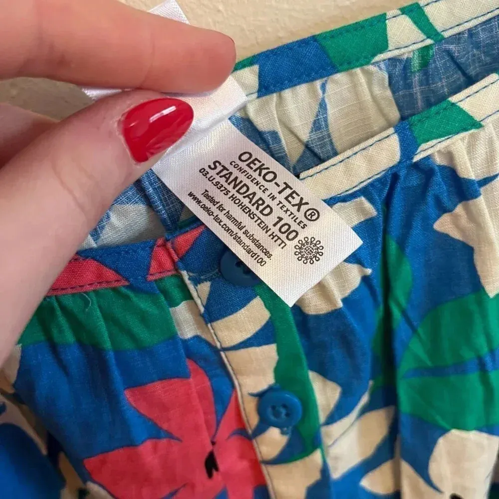 Hanna Andersson Women's Summer Swing Dress Blue Size L - Image 5