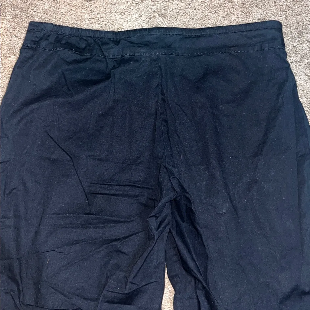 Soft Surroundings Terrace Ruffle Pant Flare Wide Leg‎ Tiered Black Medium Petite - Image 5