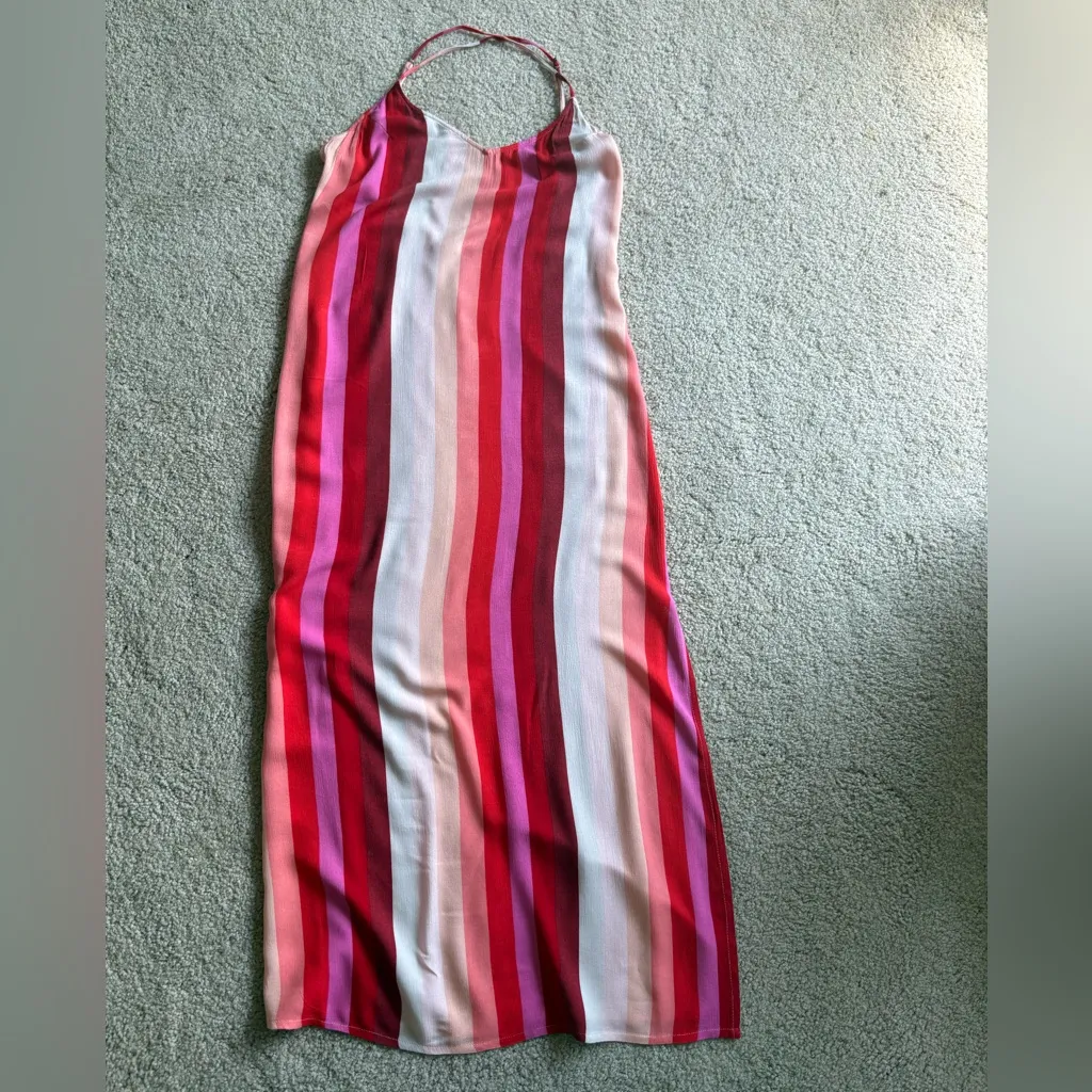 Billabong Wanna Be Around midi beach stripped bohosummer sprint sz size medium - Image 3