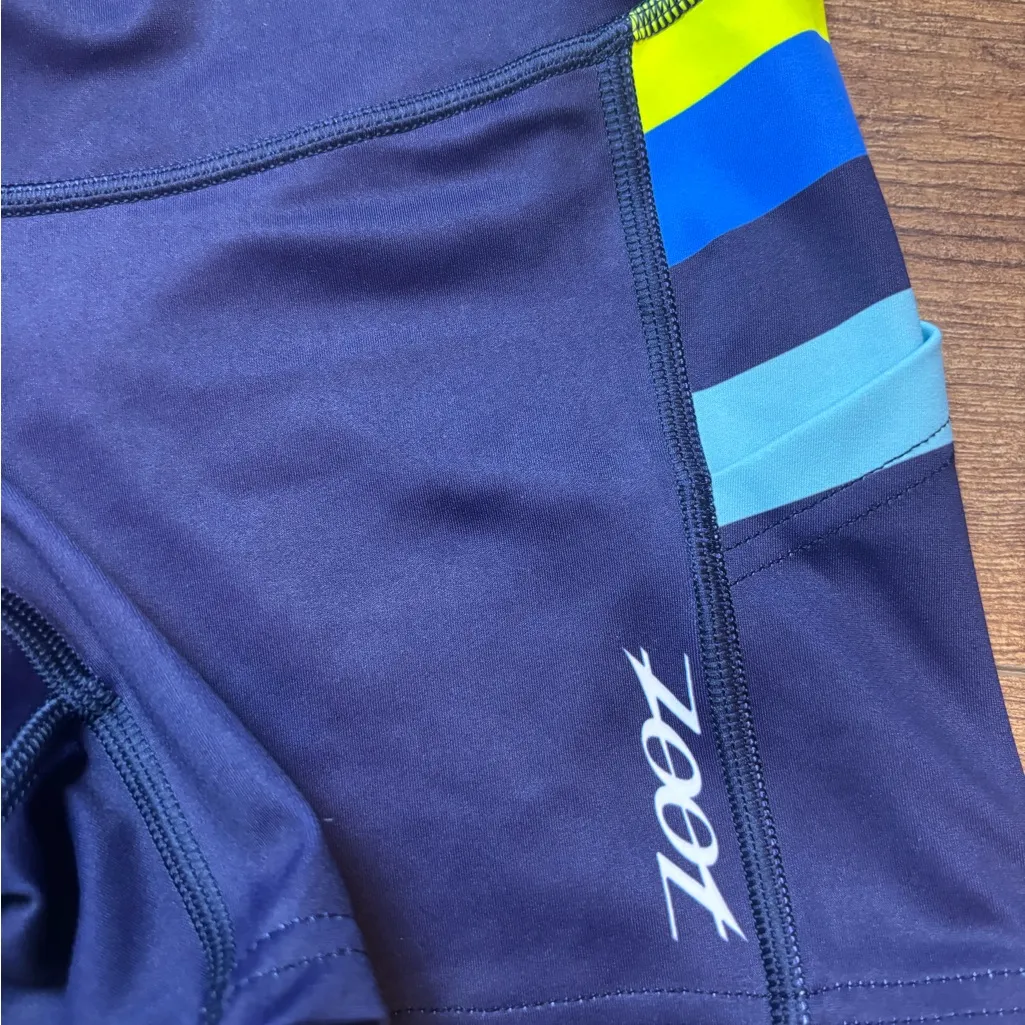 Zoot Women’s Compression Running Athletic Workout Shorts Size XS Blue - Image 2