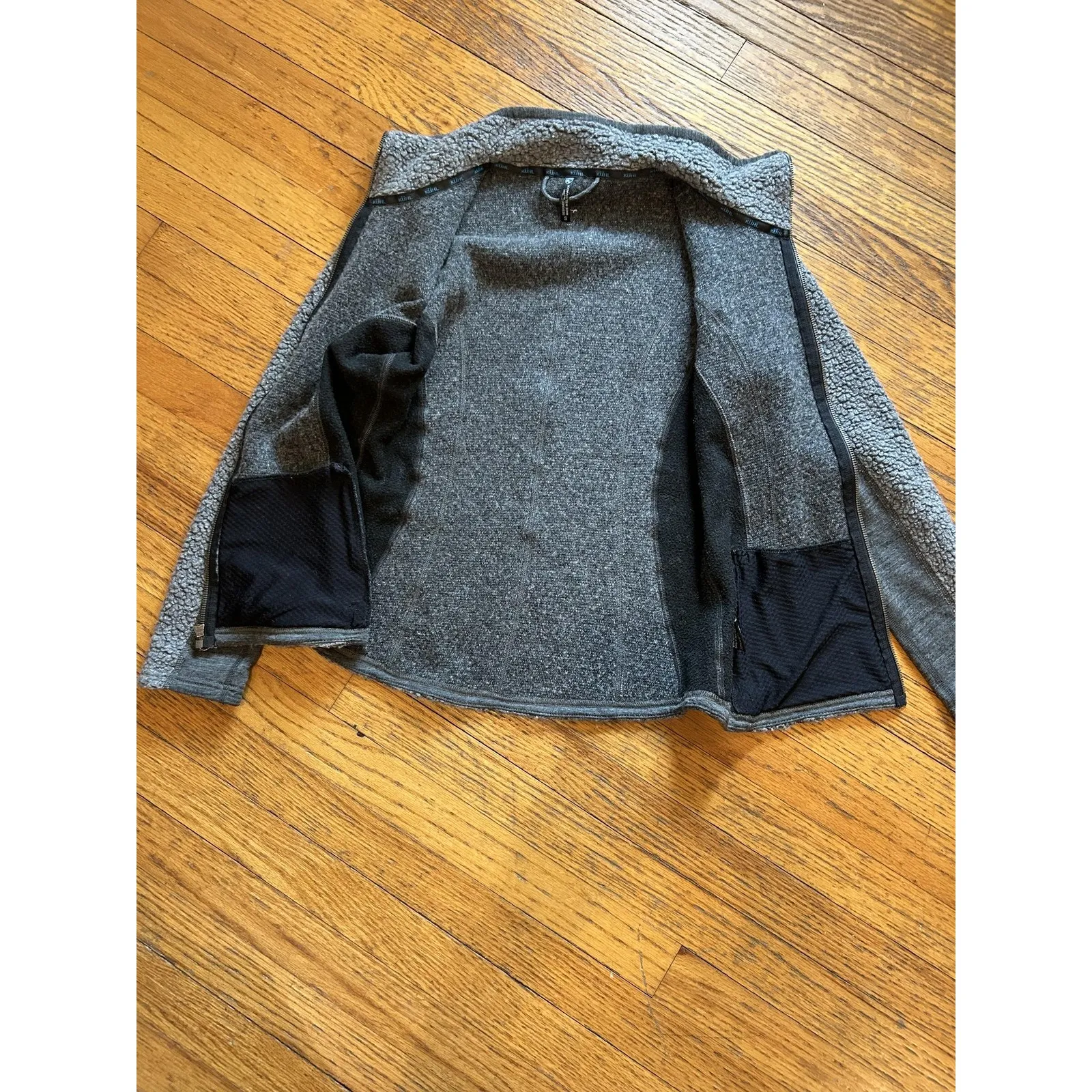 Kuhl Jacket Womens Small Gray Full Zip Fleece Sweater Warm Outdoors Hiking - Image 3