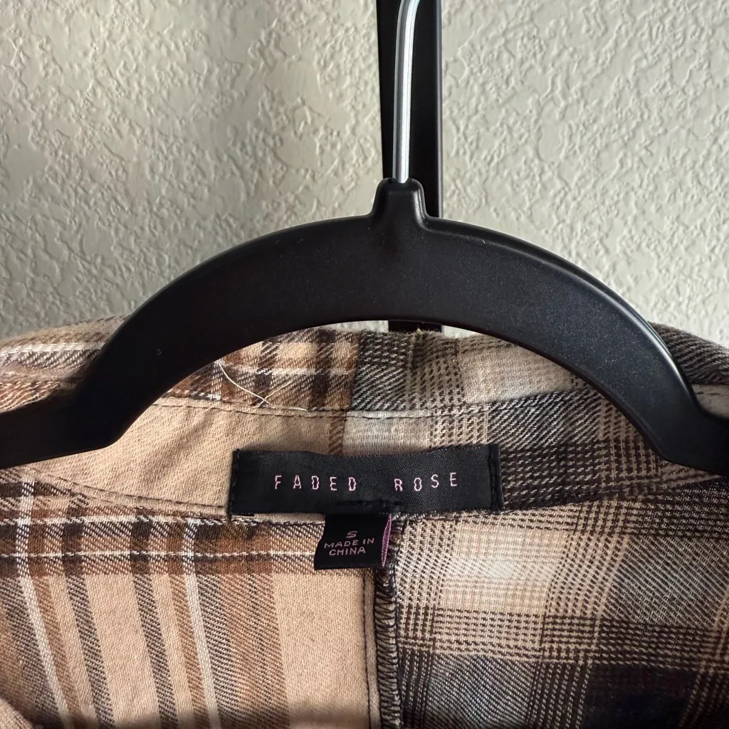 Women’s Small Cropped Boxy Oversized Top Cotton Blend Streetwear Casual Layers Tan - Image 3