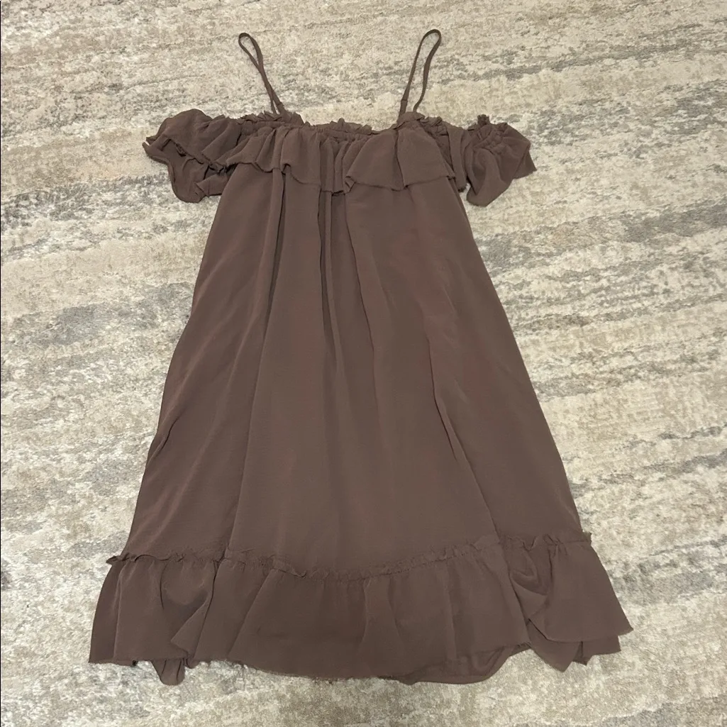 urban outfitters kimchi blue stella off-the-shoulder babydoll mini dress - Image 5