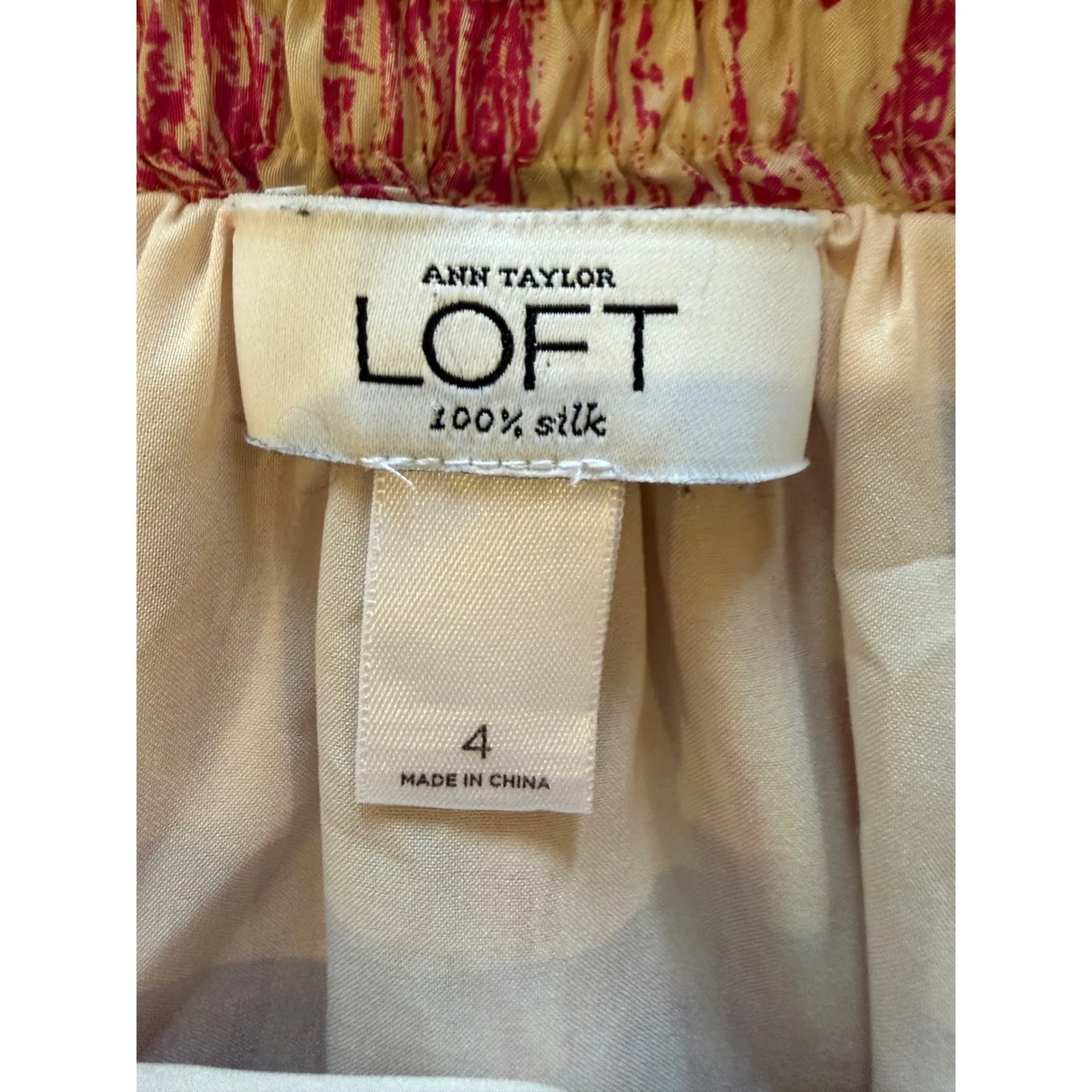 Ann Taylor Loft Dress Women 4 Pink Floral Silk Criss Cross Back Maxi Preppy Boho - Image 11