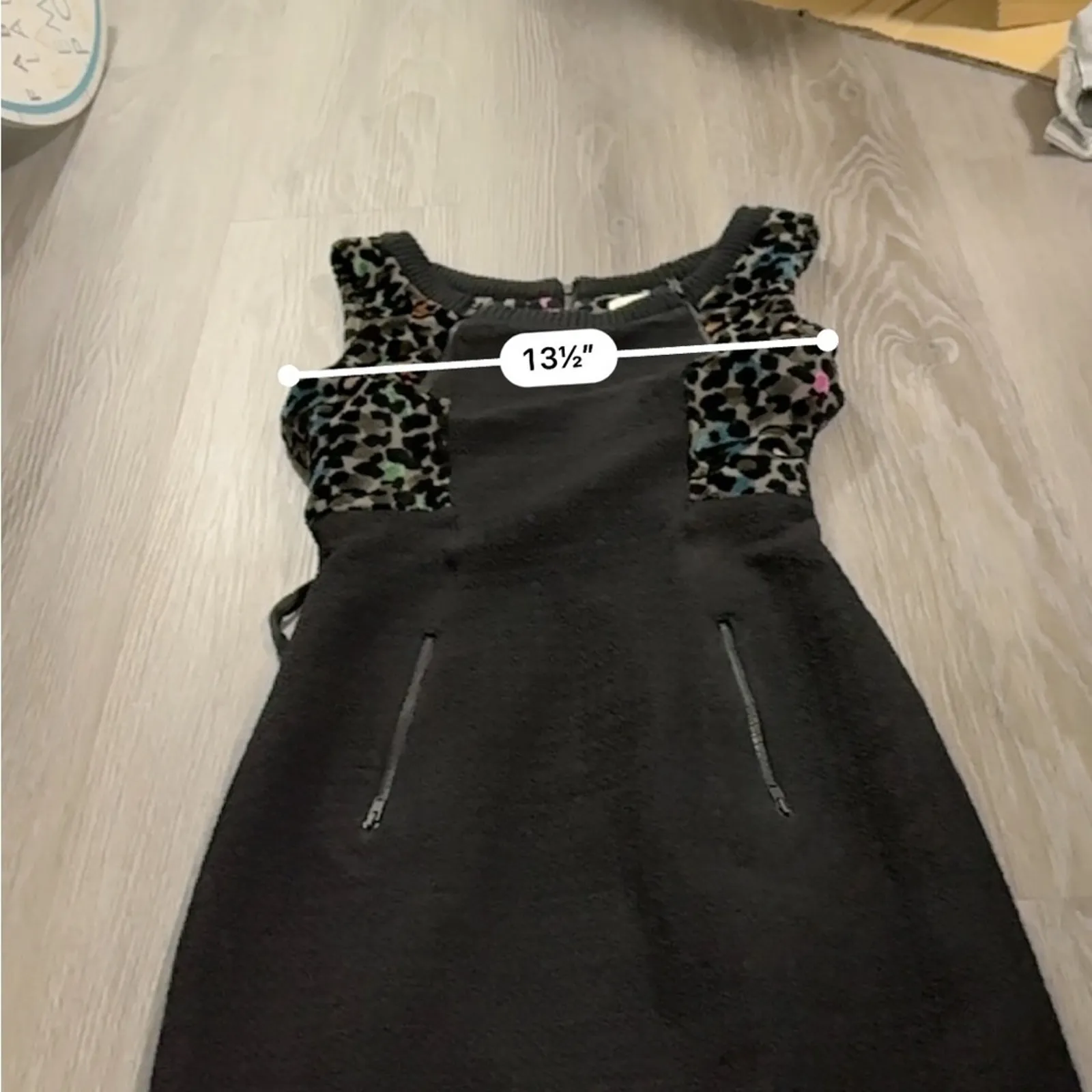 Tracy Reese Black Gray Multicolor Cheetah Print Textured Mini Dress Size 2 - Image 8